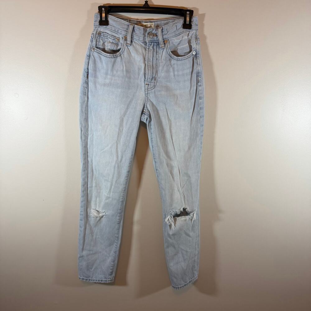 Madewell The Perfect Vintage Jean Womens 24 Light Wash Blue Denim Distressed